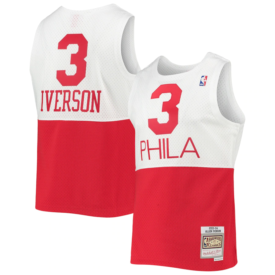 ALLEN IVERSON PHILADELPHIA 76ERS SWINGMAN JERSEY - WHITE/ RED