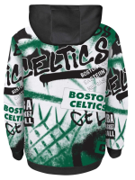 BOSTON CELTICS YOUTH SPRAY BALL SUBLIMATED HOODED SWEATSHIRT